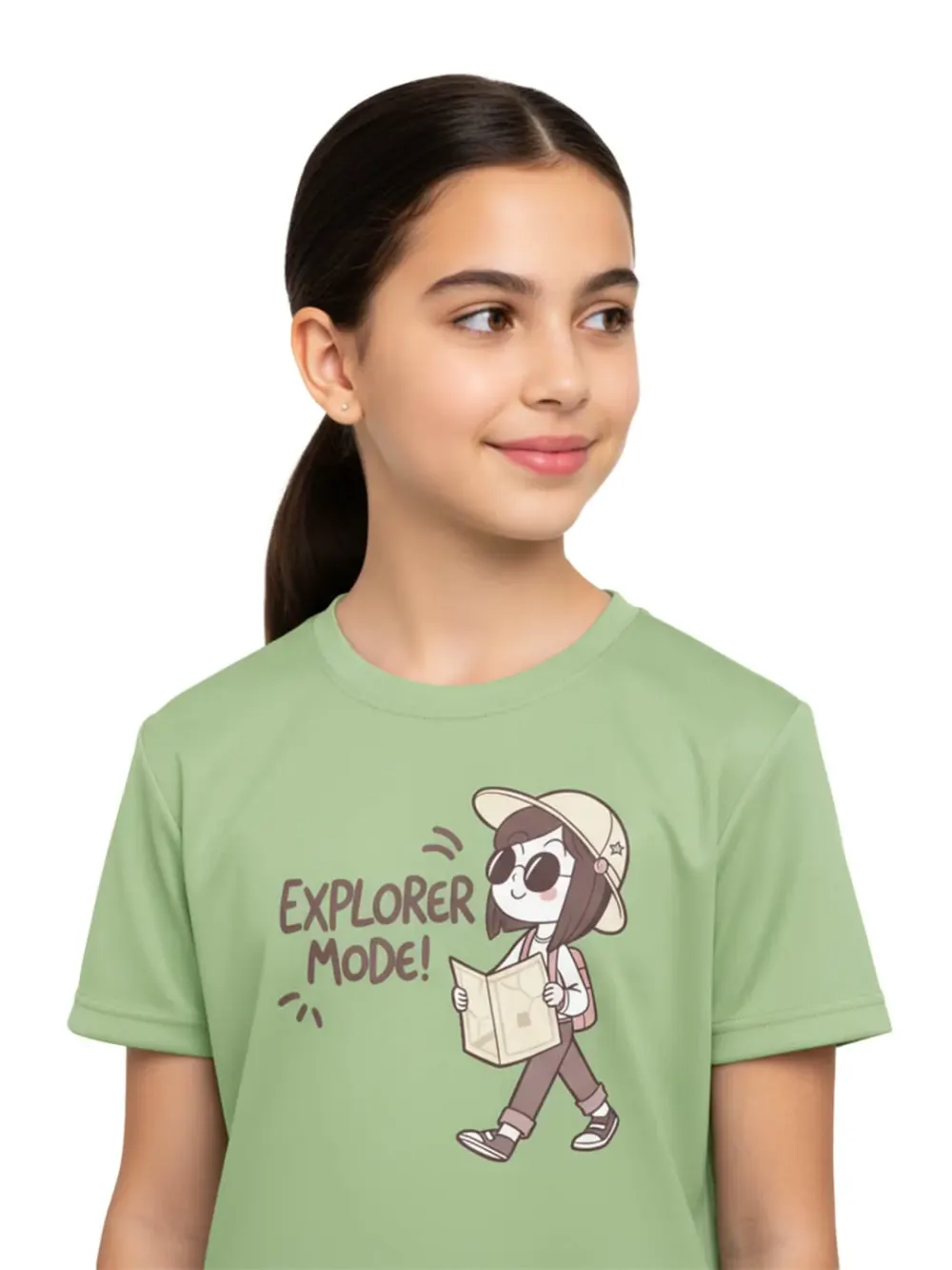 Tshirt for Girls Explorer 2-6Y Amazing Fun Tee, full outfit view